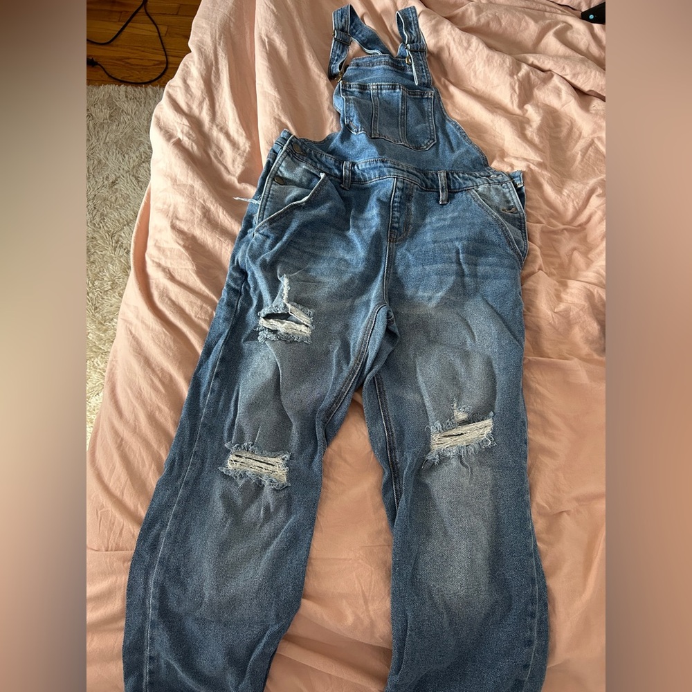 Refuge Light Blue Denim Overalls